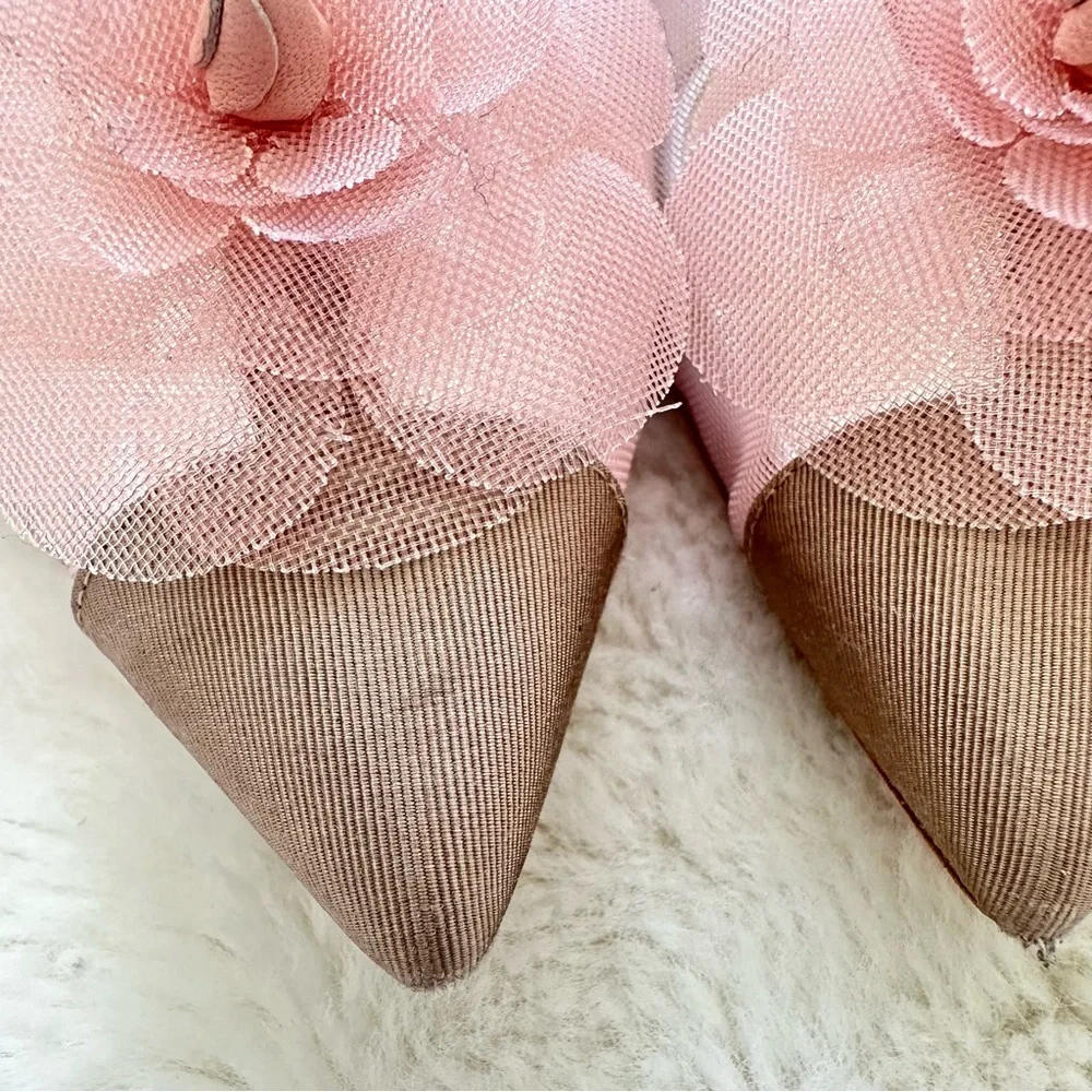 CHANEL mesh pink boots size 38,5 EU Authentic Retail 1700$